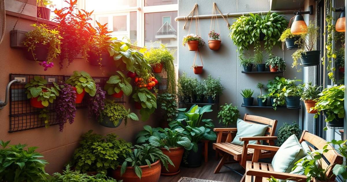 Micro-jardinage vertical : Comment transformer votre balcon en oasis comestible avec seulement 1m²